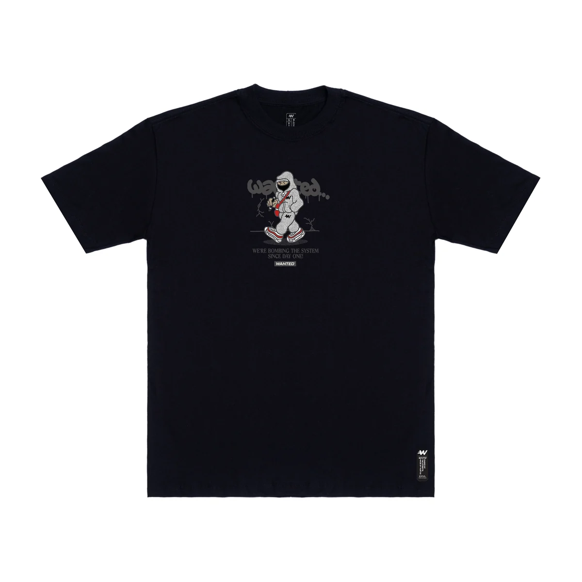 Camiseta Wanted Bombing The System Preto — foto 1